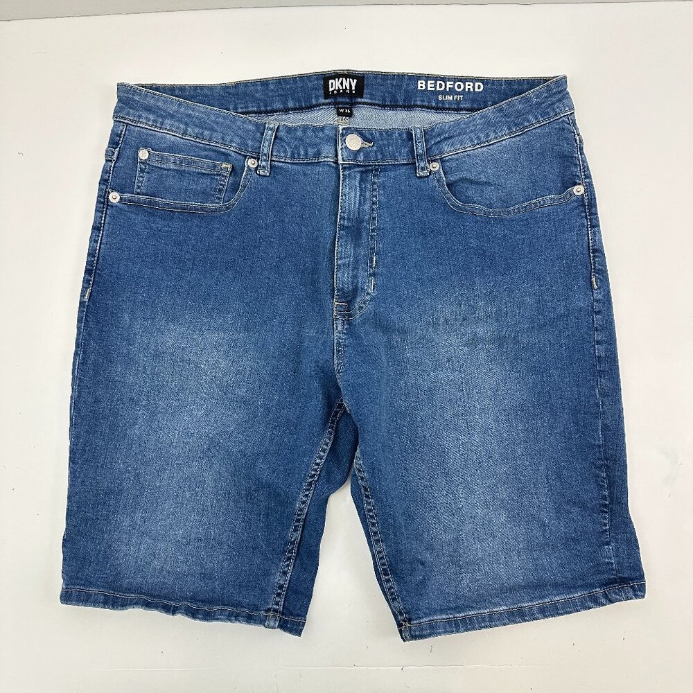 DKNY Bedford Slim fit Men's size 36 Dark Wash Blue‎ Denim Jean Shorts